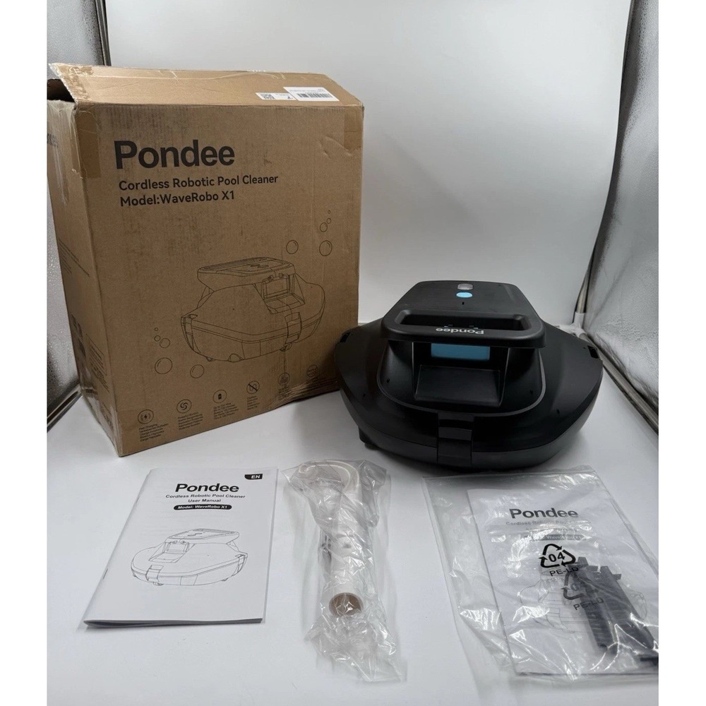 Poundee X1 Robotic‎ Pool Vacuum Cordless Pool Cleaner With 120mins No Charger